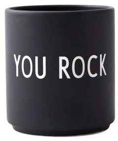 Czarny porcelanowy kubek 300 ml You Rock – Design Letters