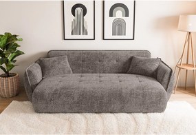 Szarobrązowa sofa z tkaniny szenilowej 250 cm Nelia Big – Ropez