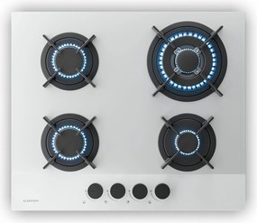 Klarstein Velaire 60cm Płyta gazowa 4 palniki Biały