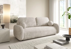 Sofa z funkcją spania LEO 220x92 cm rozkładana beżowa nowoczesna