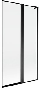 Mexen Mist L parawan nawannowy 2-skrzydłowy prawy 100 x 150 cm, czarna ramka, czarny - 8A9L-100-011-70-70-P