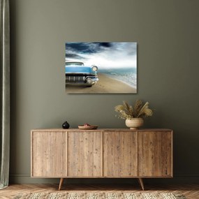 Obraz na szkle - Kabriolet w stylu vintage (70x50 cm)