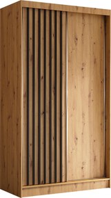 Szafa Przesuwna LAMELLO 120 cm Szafa Dwudrzwiowa Dąb artisan