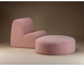 Różowy fotel dziecięcy z materiału bouclé Cloud – Wigiwama