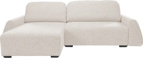 Narożnik ALMI Lewostronny z funkcją spania, wolnostojący tkanina EXCITE ME 02 Beżowy