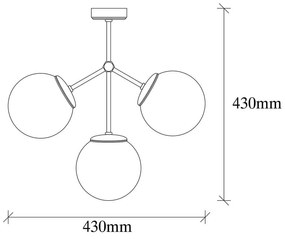 Lampa sufitowa z kloszami Opviq lights Damar