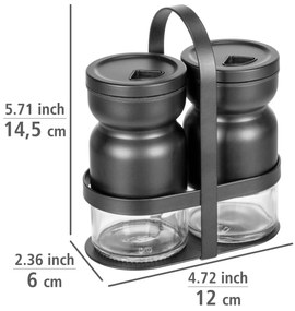 Solniczka i pieprzniczka na metalowym stojaku, Melli, WENKO