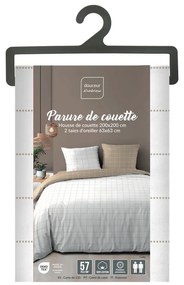 Biało-beżowa bawełniana pościel dwuosobowa 200x200 cm Cadria – douceur d'intérieur