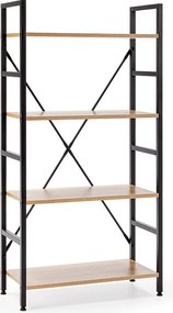 Półka regałowa Virginia z drewna, 4 półki, do jadalni.