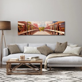Obraz - drewniany most (170x50 cm)
