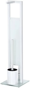 Stojak na papier toaletowy i szczotkę do WC, RIVALTA WHITE - 3 w 1 , WENKO