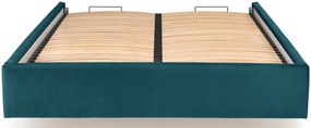 Ciemnozielony korpus łóżka tapicerowanego welurem Z2-F64
