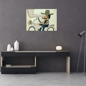 Obraz - Astronom na rowerze (70x50 cm)