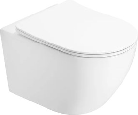 Mexen Lena 2.0 miska wc Rimless z deską wolnoopadającą slim, duroplast, biała połysk - 3022L4000