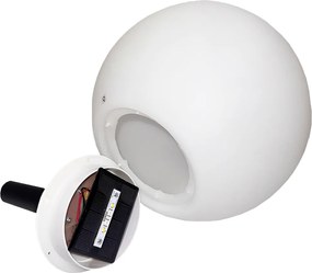 Lampa zewnętrzna biała 25 cm z wbudowaną diodą LED IP44 Solar RGBW - Ludger