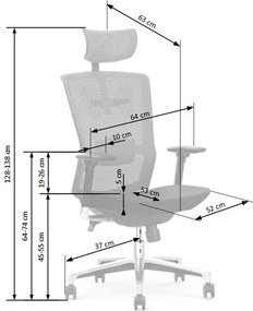 Regulowany fotel biurowy Ambasador, zgodny z normą BHP