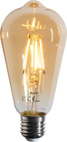 Zestaw 5 ściemnialnych żarówek LED E27 Filament ST64 Gold 4,5W 450 lm 2200K