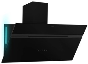 Klarstein Alina 90cm 615m³/h Okap Przyścienny Skośny Czarny
