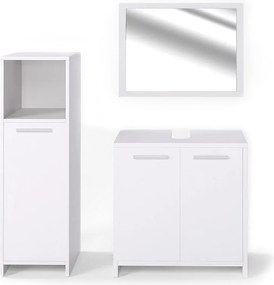 Zestaw mebli łazienkowych biały 58x33x60 kiko