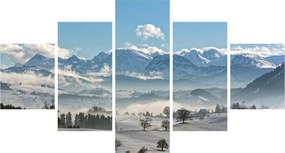 Obraz ośnieżonych gór (125x70 cm)