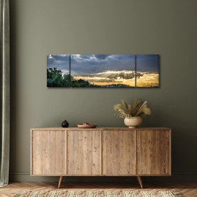 Obraz krajobraz z promieniami (170x50 cm)