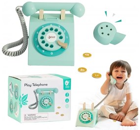 Classic world klasyczny drewniany telefon dla dzieci 4 el.