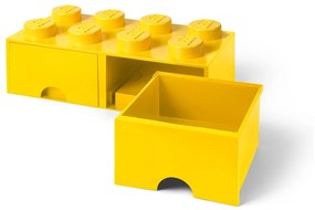 Żółty pojemnik z 2 szufladami LEGO®