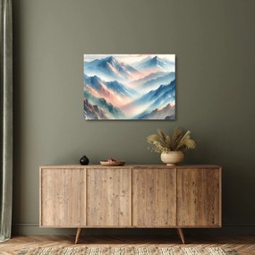 Obraz na szkle - Akwarelowe góry (70x50 cm)