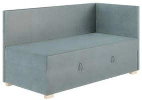 Niebieskie narożne łóżko dziecięce ze schowkiem i materacem 90x200 cm Flexi – Ghado