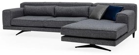Ciemnoszara sofa narożna Artie Jivago, narożnik prawy