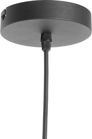 Lampa wisząca w stylu art deco czarna ze złotym szkłem 33 cm - Pallon