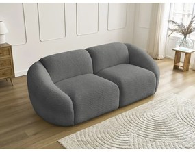 Szara sofa z materiału bouclé 230 cm Tina – Bobochic Paris