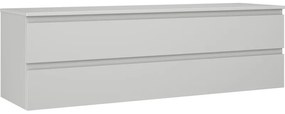 Mexen Orio szafka łazienkowa podumywalkowa 160 cm z blatem, 2 szuflady, szara mat - 91A10-16047-2-BFFC62