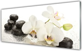 Panel Szklany Kwiat Lotosu i Kamienie Spa