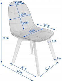 Beżowe tanie designerskie krzesło do jadalni - Oder