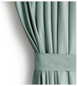 Jasnozielona aksamitna zasłona częściowo zaciemniająca (dimout) 140x270 cm Eyelets – Restilo
