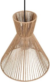 Metalowa lampa wisząca w naturalnym kolorze z kloszem plecionki papierowej ø 35 cm Rosalie – Reality