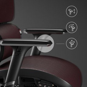 Fotel ergonomiczny Diablo V-Commander: Czarno-Burgundowy