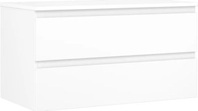 Mexen Orio szafka łazienkowa podumywalkowa 90 cm z blatem, 2 szuflady, biała mat - 91A10-09047-2-BFFC01