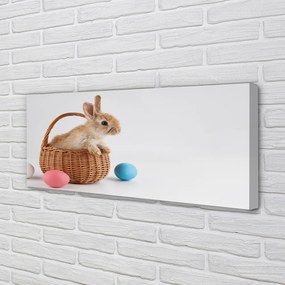 Duży obraz na płótnie Zające i Jajka Wielkanocne