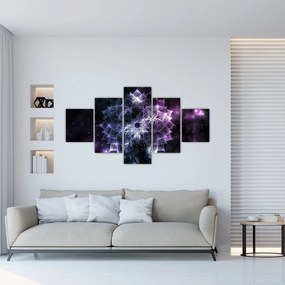 Obraz - Mandala lotosu w kosmosie (125x70 cm)