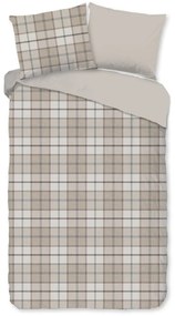 Jasnobrązowa flanelowa pościel jednoosobowa 140x220 cm Bernardus – Good Morning