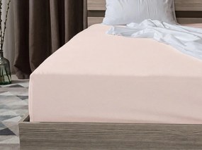 PrzytulneMieszkanie.pl Jersey prześcieradło jasnoróżowe 90 x 200 cm