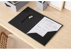 Zielony kartonowy organizer Paulina Canvas Paper Laminate A5 – Bigso
