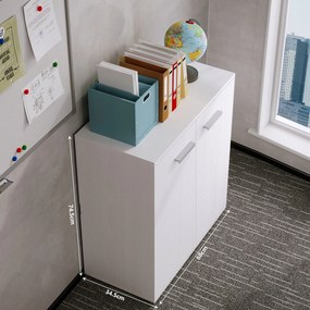 Komoda biała 3 półki loft 68cm