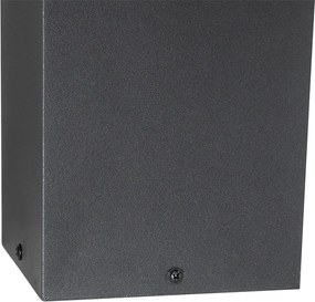 Lampa stojąca zewnętrzna czarna 40 cm z możliwością ściemniania i czujnikiem na panel słoneczny - Charlotte