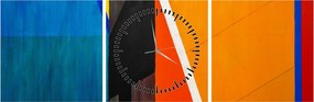 Obraz - Geometria (z zegarem) (90x30 cm)