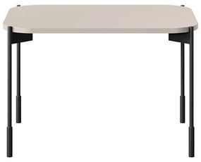Stolik kawowy Sonatia 60 cm prostokątny na metalowych nogach - kaszmir