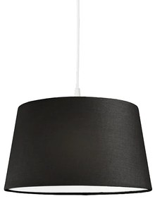 Nowoczesna lampa wisząca biała z czarnym kloszem 45 cm - Pendant Nowoczesny Oswietlenie wewnetrzne