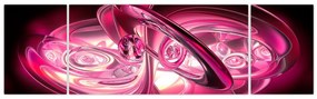 Obraz różowych fraktali (170x50 cm)